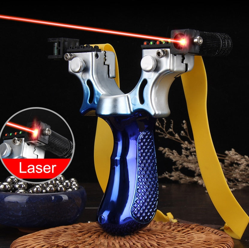 Lance-Pierre de Précision avec Visée Laser Noir Métal Outdoor Sport Tir Plein Air Activités Récréatives | Koossa