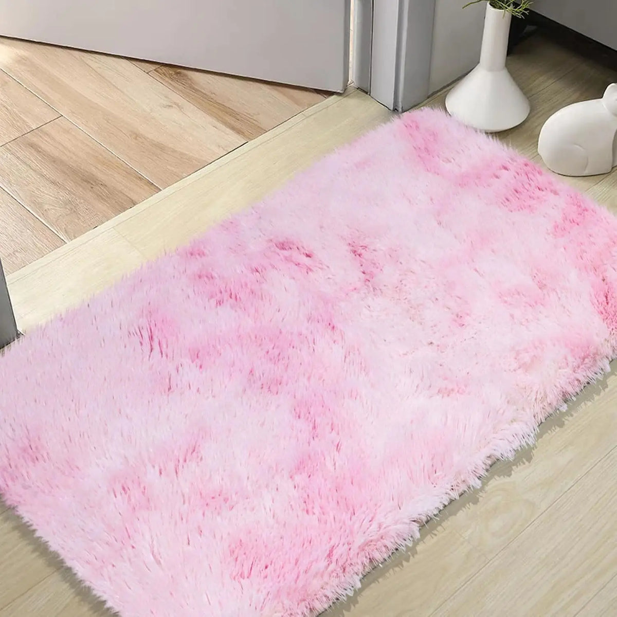 Tie-Dye Area Rug Non-Slip Machine Washable Floor Mat for Living Room Bedroom Entryway Multi-Color Polyester Carpet with PVC Backing | Lonoma