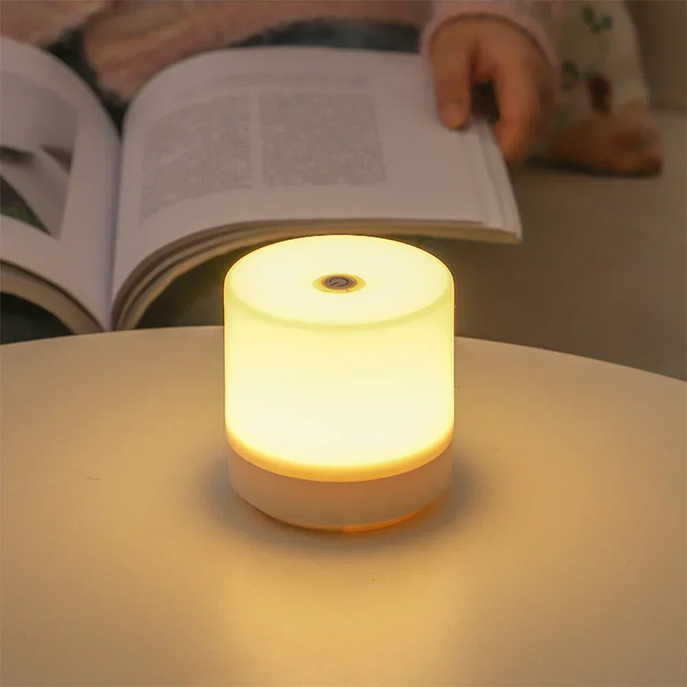 Veilleuse tactile à variation douce 8,5 cm USB rechargeable LED chambre enfant bureau ambiance lumineuse | Koossa