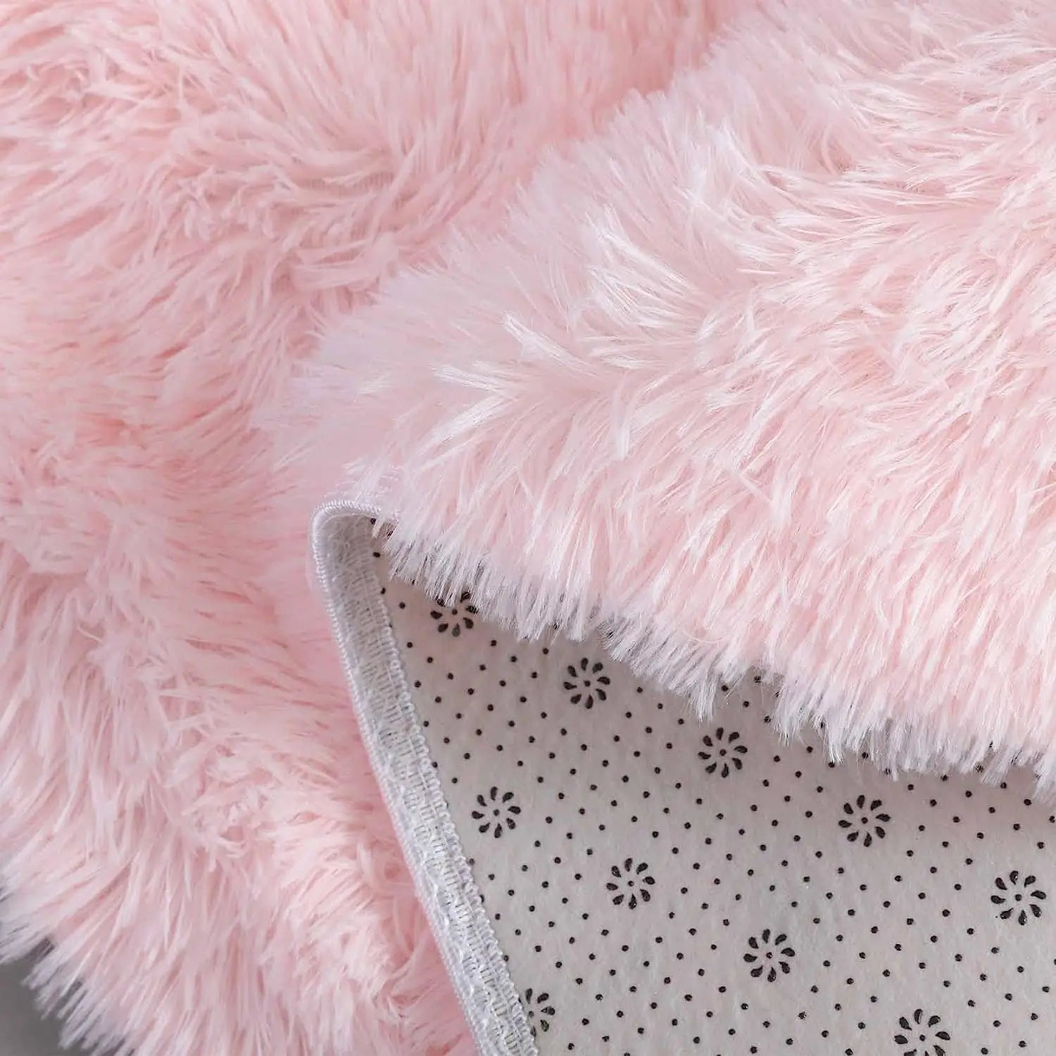 Tapis rond shaggy doux 160 cm pour chambre d'enfant antidérapant mousse à mémoire de forme confort optimal | Koossa