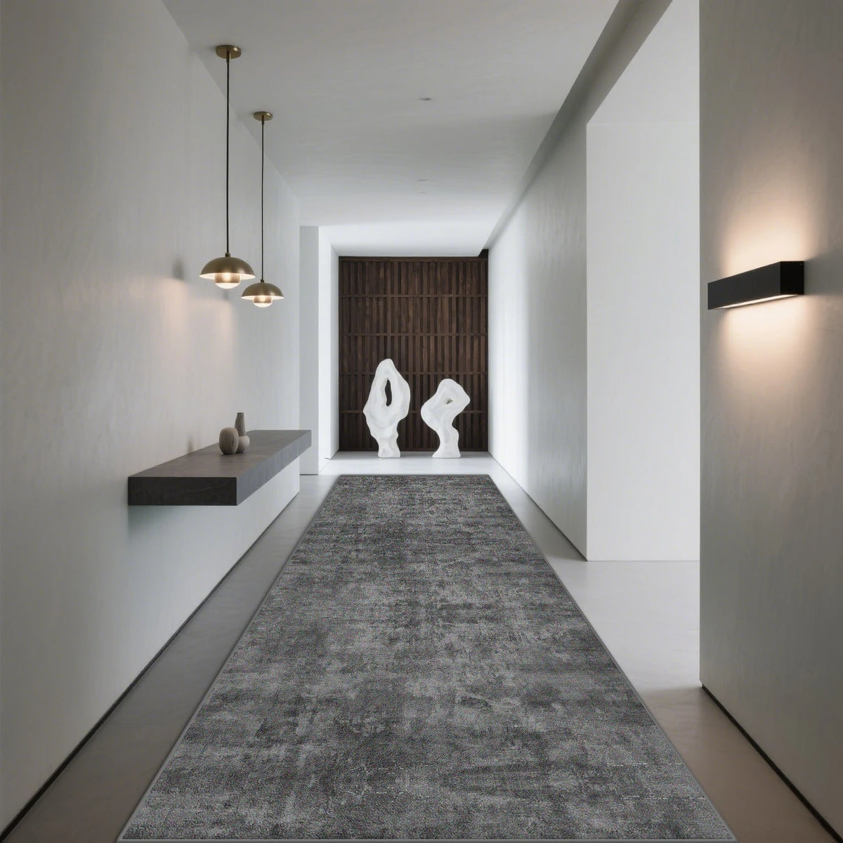 Grijs Gemakkelijk schoon te maken Runner Tapijten Licht Luxe Vloermat Kamer Deuropening Hal Decor Lange Gang Tapijt Thuis Woonkamer Hal Tapijten