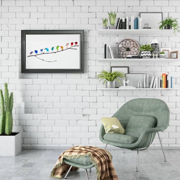 Handcrafted Sea Glass Bird Wall Art on Driftwood – 8 to 12 Coastal Birds, Rainbow Colors, Beach Decor for Living Room | Lonoma