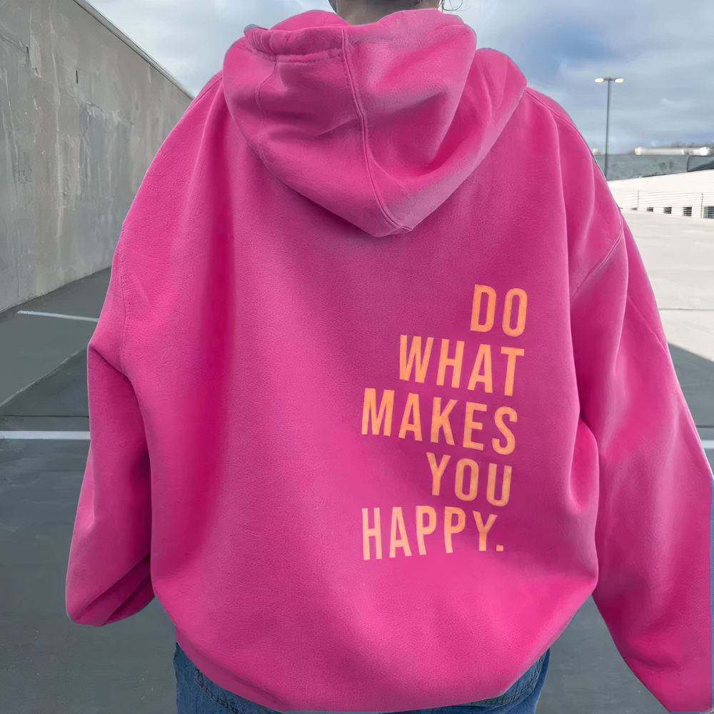 Women's Oversized Hoodie with Inspirational Slogan — Relaxed Fit Hooded Sweatshirt for Casual Everyday Wear | Koossa