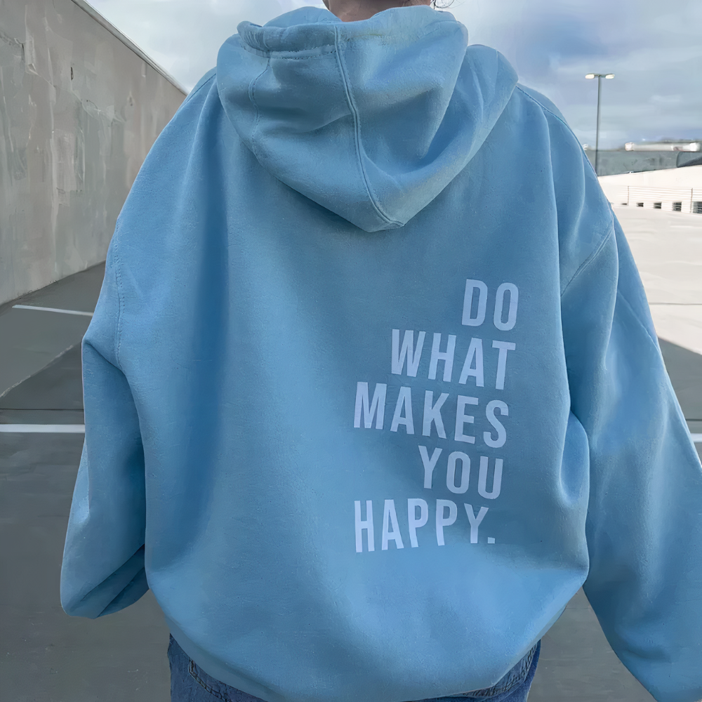 Women's Oversized Hoodie with Inspirational Slogan — Relaxed Fit Hooded Sweatshirt for Casual Everyday Wear | Koossa