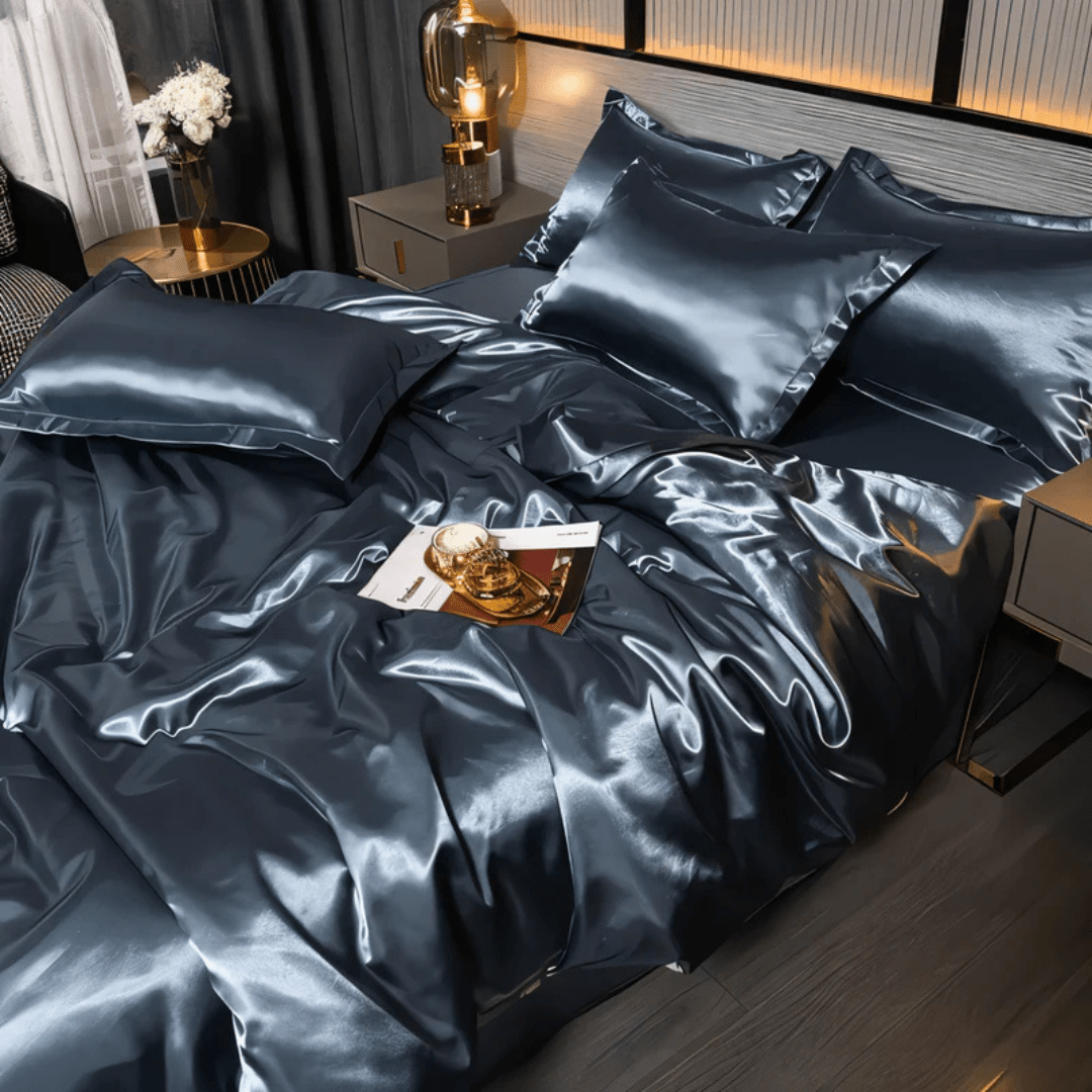 Pure Mulberry Silk Sheet Set 22 Momme Breathable Hypoallergenic Bedding for Temperature Control Smooth Hair & Skin | Lonoma
