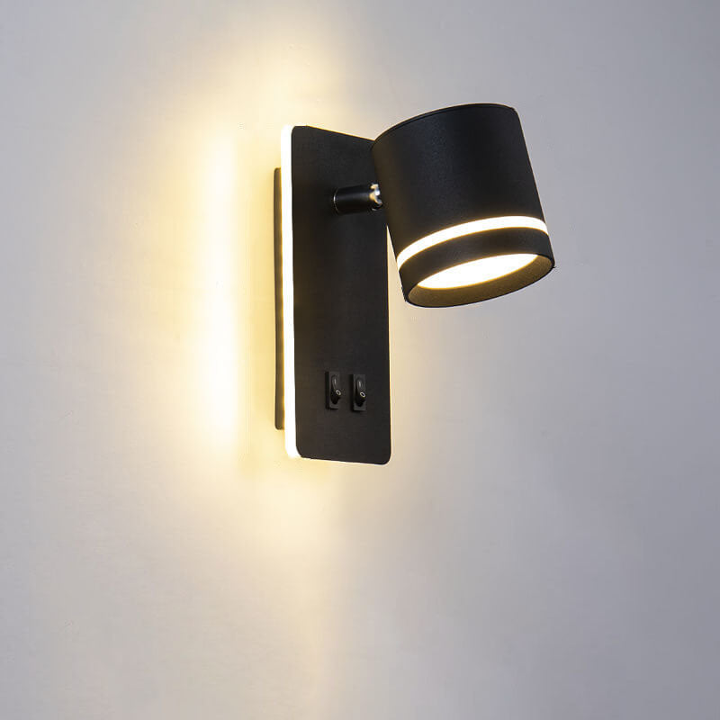 Adjustable LED Wall Sconce, Black or White Iron Hardwired Reading Light with Rotatable Arm for Bedroom, Hallway & Task Lighting | Lonoma