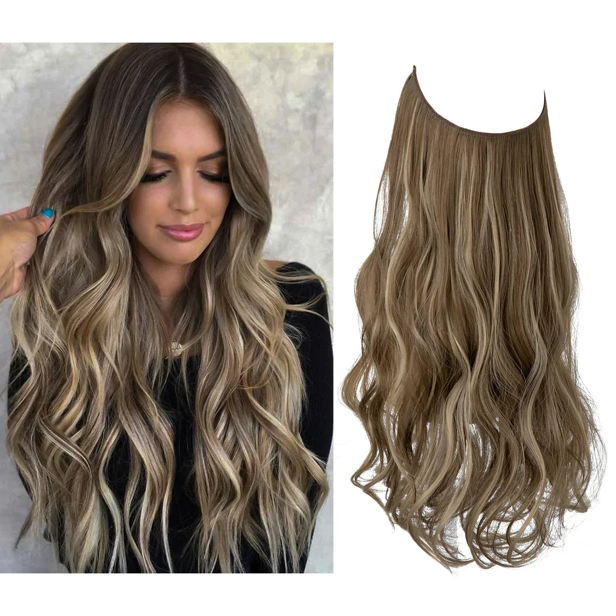 Women's Blonde Human Hair Extensions — Natural Wavy Volume for Effortless Length & Styling | Koossa