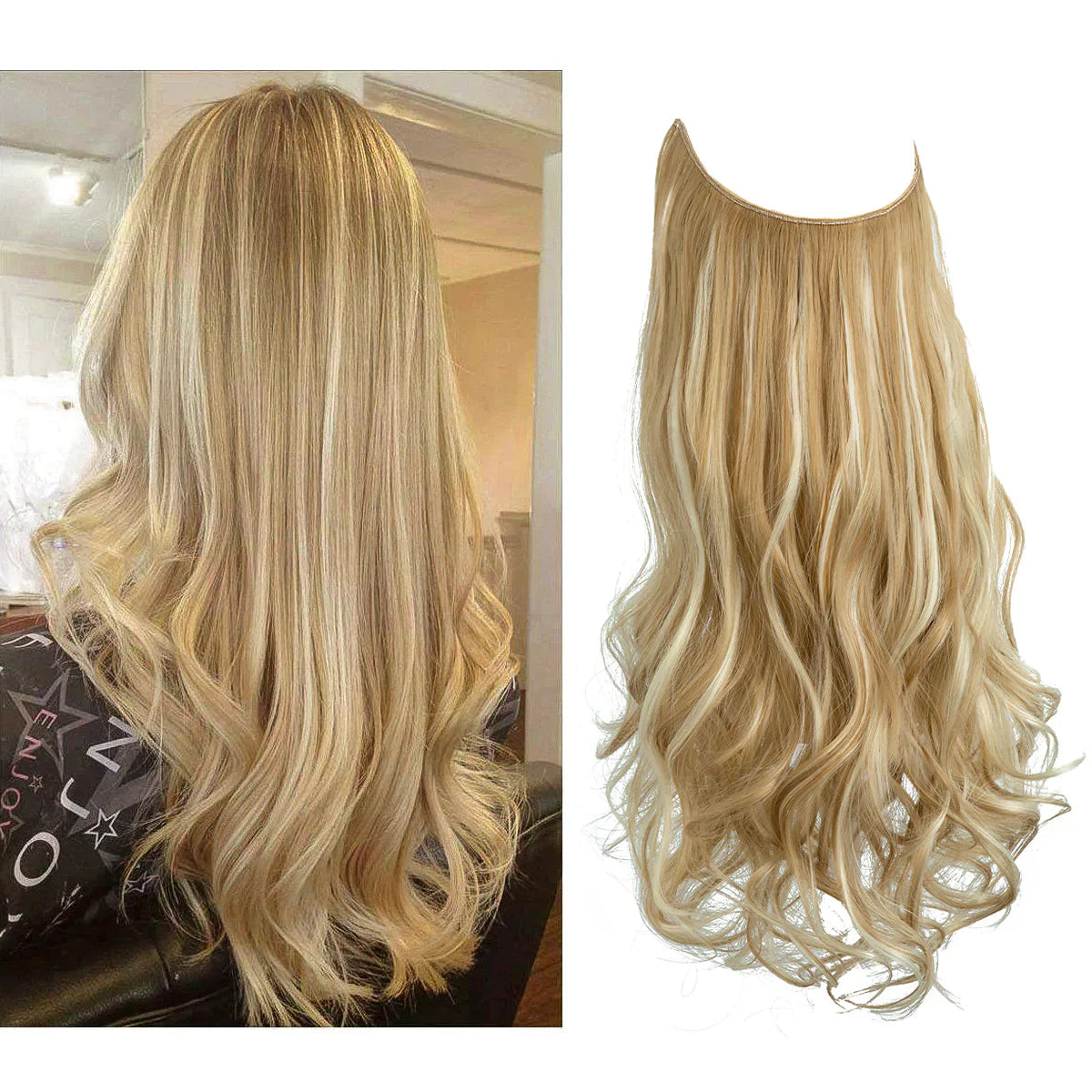 Women's Blonde Human Hair Extensions — Natural Wavy Volume for Effortless Length & Styling | Koossa