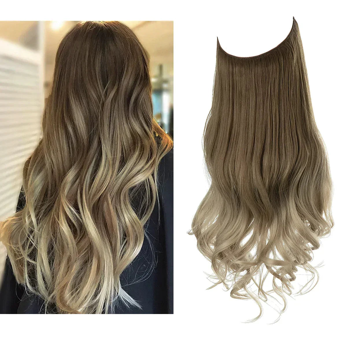 100% Human Hair Extensions, Straight, Natural Shine, Heat-Safe Hair Pieces for Added Volume and Length, Blonde Brown Red Shades | Lonoma