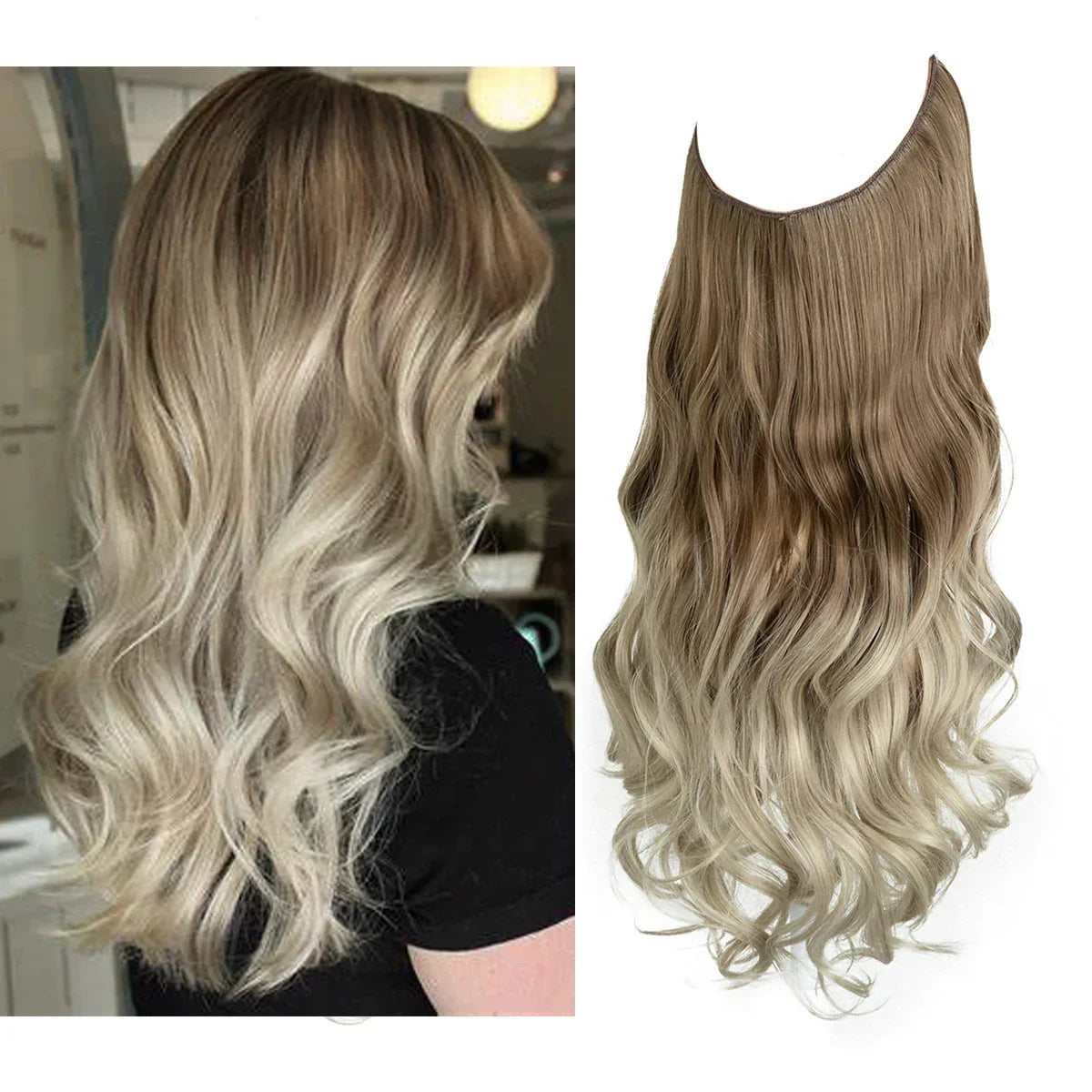 Women's Blonde Human Hair Extensions — Natural Wavy Volume for Effortless Length & Styling | Koossa
