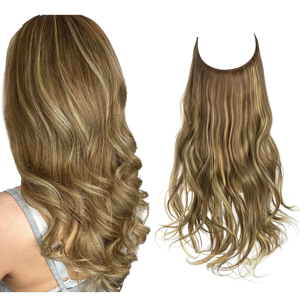 Women's Blonde Human Hair Extensions — Natural Wavy Volume for Effortless Length & Styling | Koossa
