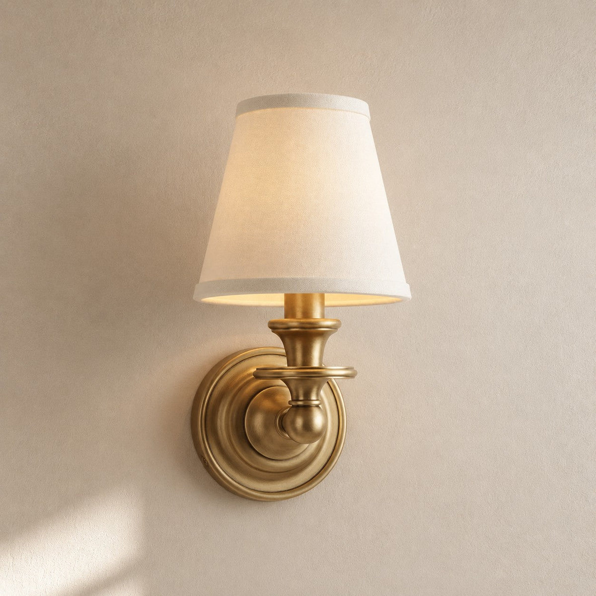 Adjustable Reading Wall Sconce with Fabric Shade & Gooseneck Arm – Wrought Iron Light for Bedroom, Living Room & Hallway | Lonoma