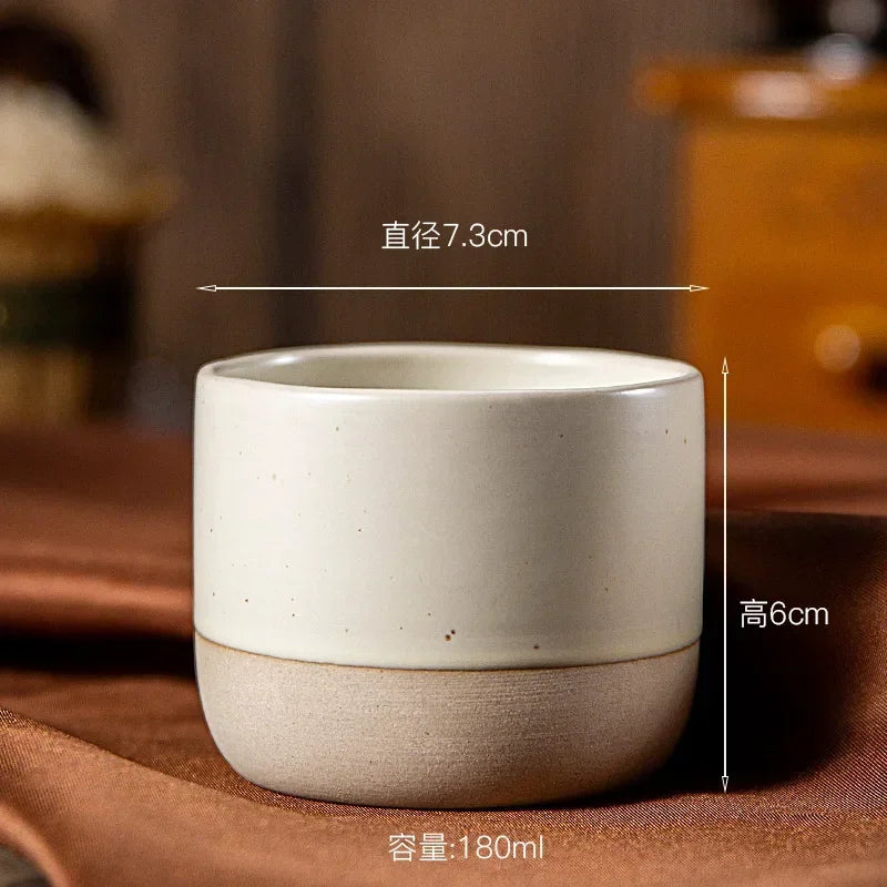 Tasse à café céramique artisanale style japonais 100 ml 180 ml 230 ml wabi-sabi grès pour espresso thé | Koossa