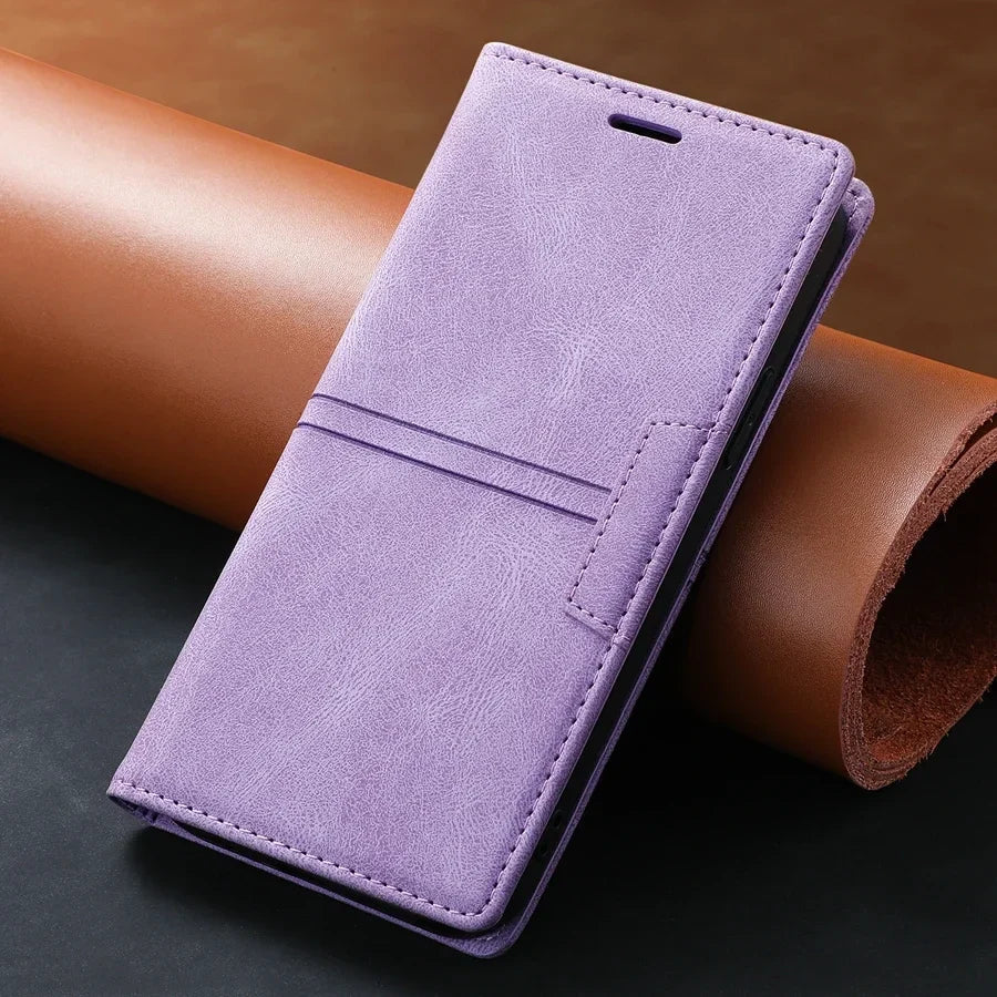 Google Pixel Leather Wallet Phone Case — Magnetic Flip Case with Card Holder & Stand Function | Koossa