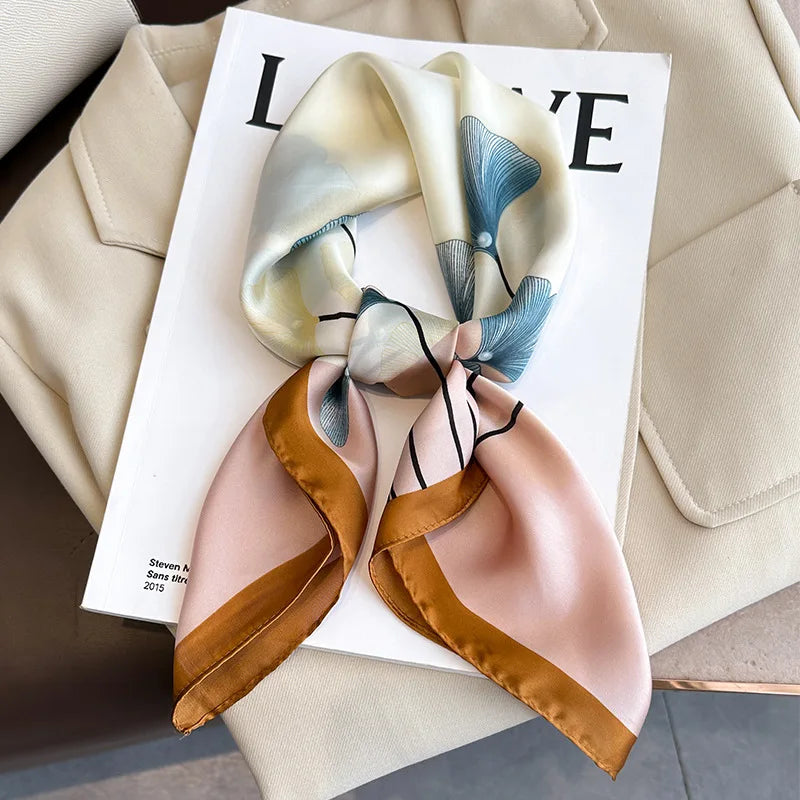 Square Satin Scarf 27.5 Inch Equestrian Print Headwrap Neck Tie Hairband for Women Four Season Versatile Accessory | Lonoma