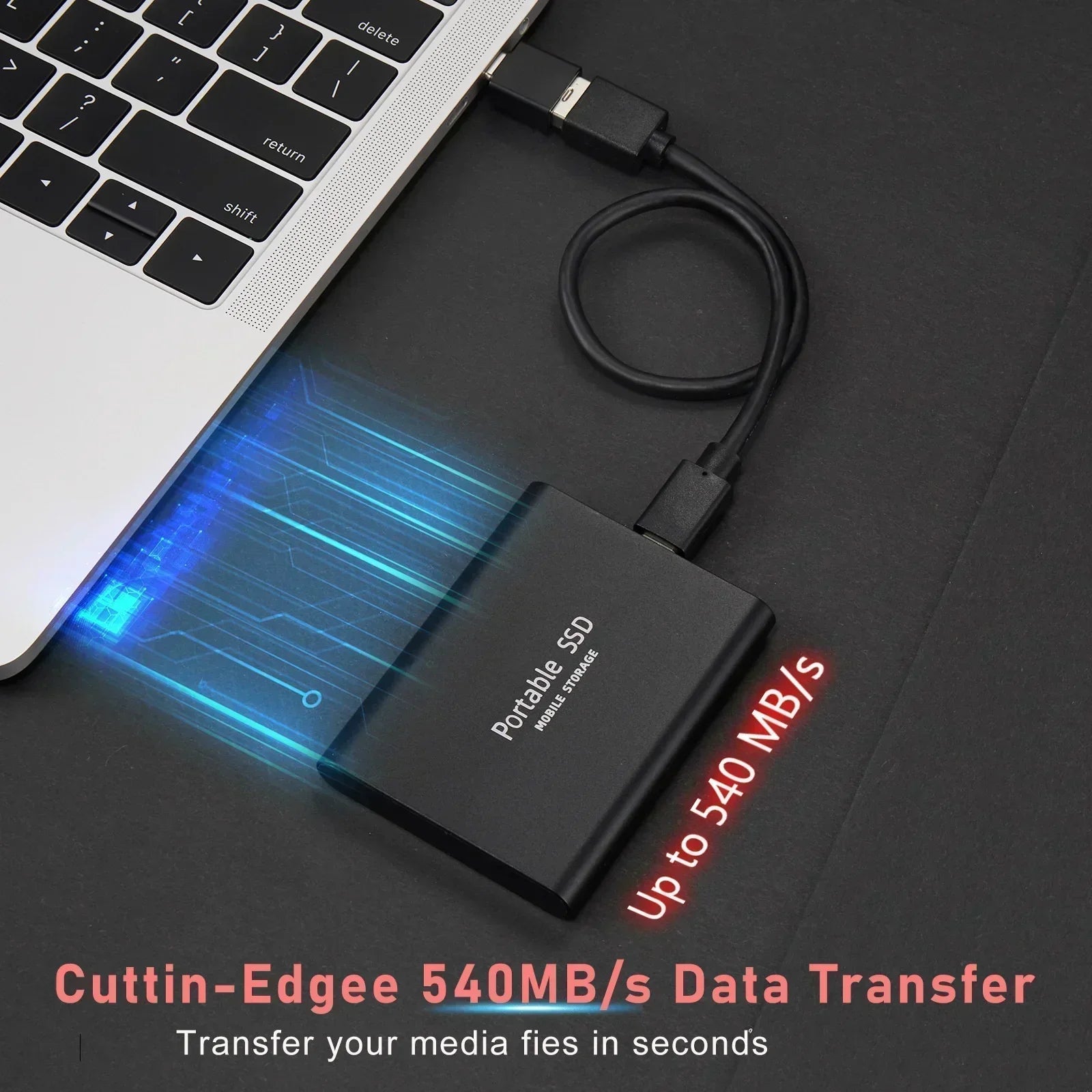 Disque SSD Externe 128 To USB-C Vitesse Transfert Rapide Nomade Compact Créatifs Photographes Gamers Vidéastes | Koossa