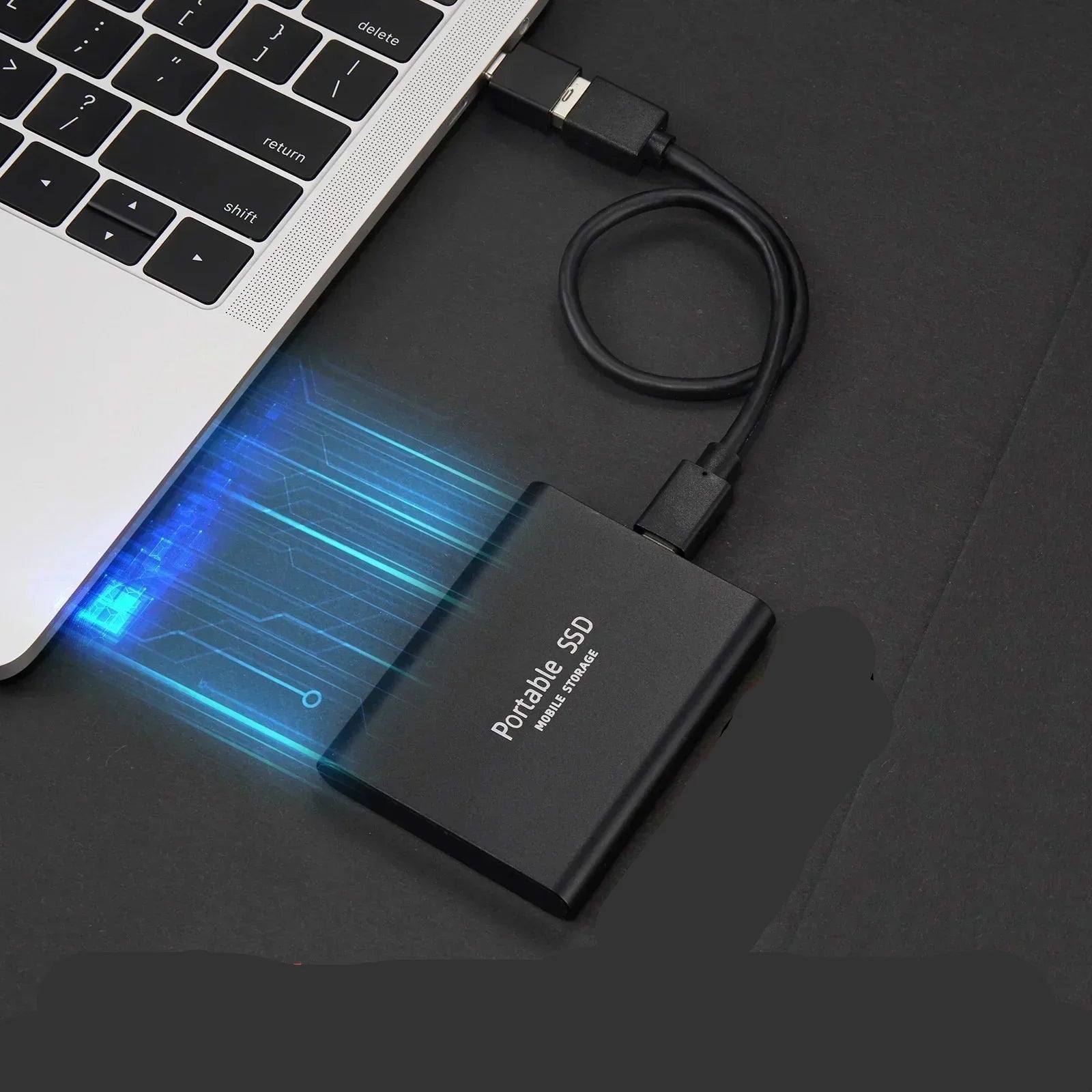 Disque SSD Externe 2 To Ultrarapide Compact Aluminium PC Laptop Photo Vidéo Stockage Mobile Plug-and-Play | Koossa