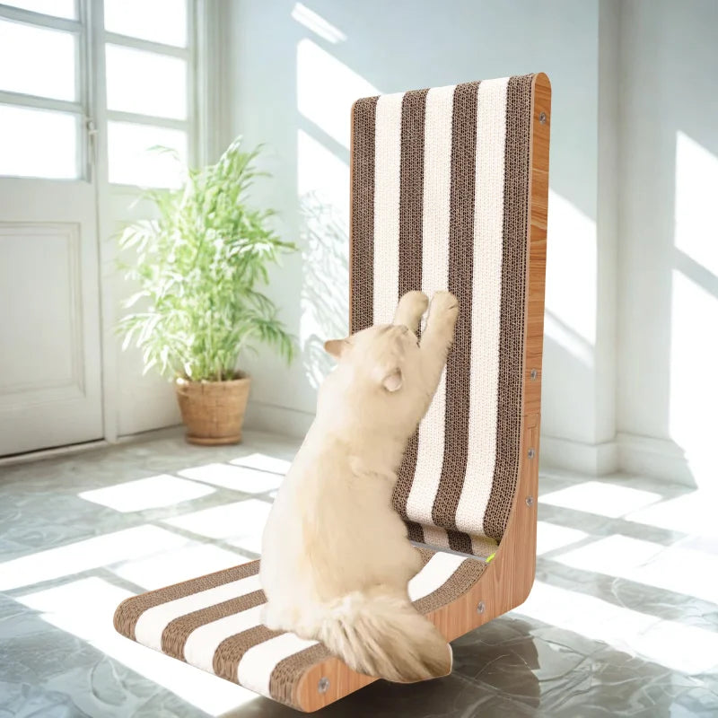 Cat Scratching Board Vertical Cardboard 60x40x26cm Wood Frame Anti-Shedding Wall Mounted Floor Standing Scratcher Toy Furniture Protector | Koossa