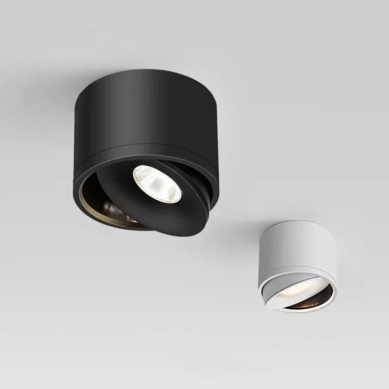 Spot LED Orientable en Saillie Aluminium Blanc Noir Dimmable Angles Réglables pour Salon Bureau Cuisine | Koossa