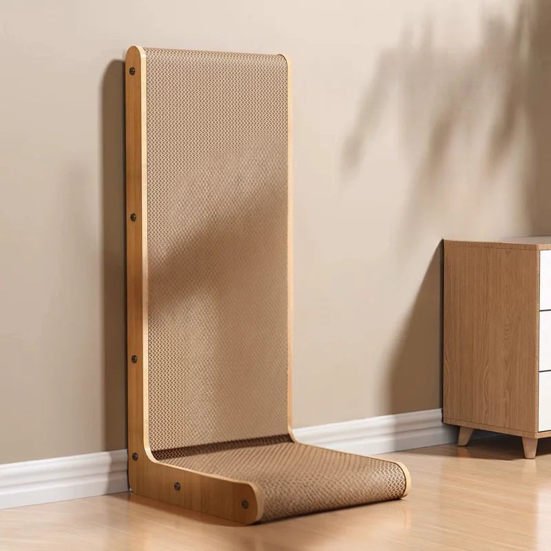 Cat Scratching Board Vertical Cardboard 60x40x26cm Wood Frame Anti-Shedding Wall Mounted Floor Standing Scratcher Toy Furniture Protector | Koossa