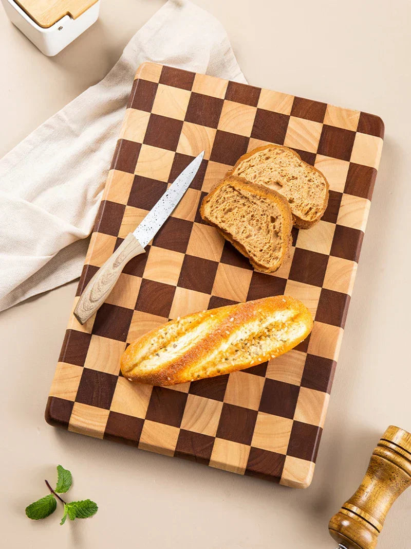 Acacia Wood Cutting Board with Non-Slip Grip for Kitchen Prep and Serving | Premium Natural Hardwood Chopping Block | Lonoma