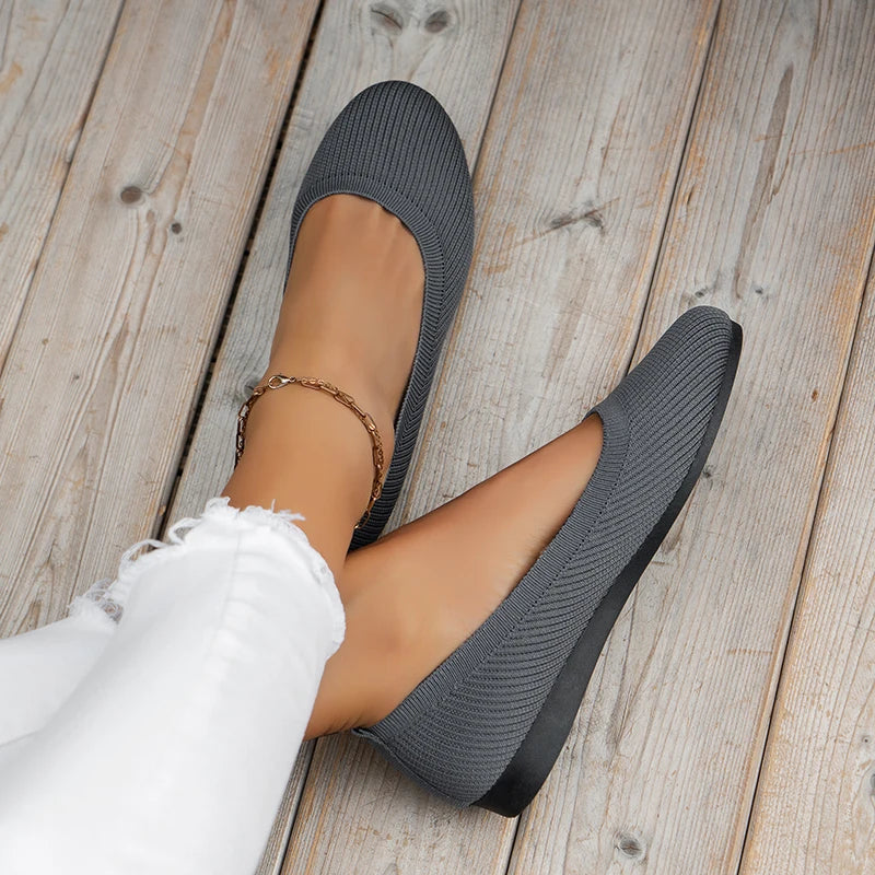 Women's Low-Heel Slip-On Shoes in Classic Black, Navy & Neutral Tones | Koossa