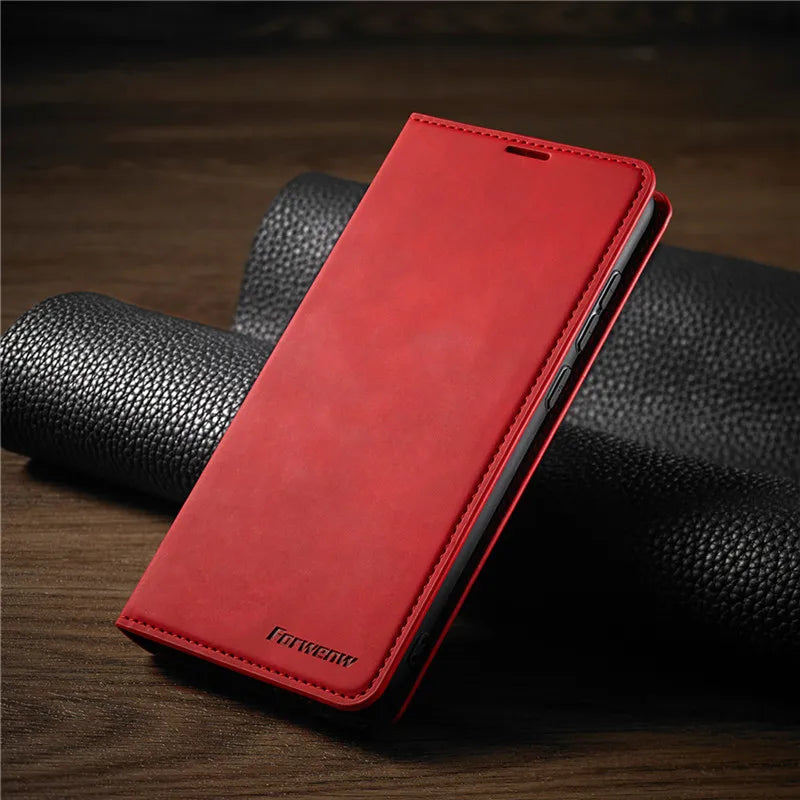 iPhone Leather Wallet Case with Magnetic Card Holder — Slim Folio Phone Case for Everyday Convenience | Koossa