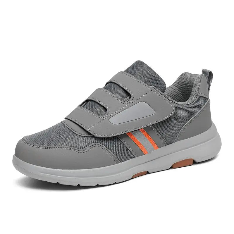 Adjustable Winter Slip-On Sneakers for Women Wide Fit Orthopedic Walking Shoes with Hook and Loop Closure Gray Black Purple | Lonoma