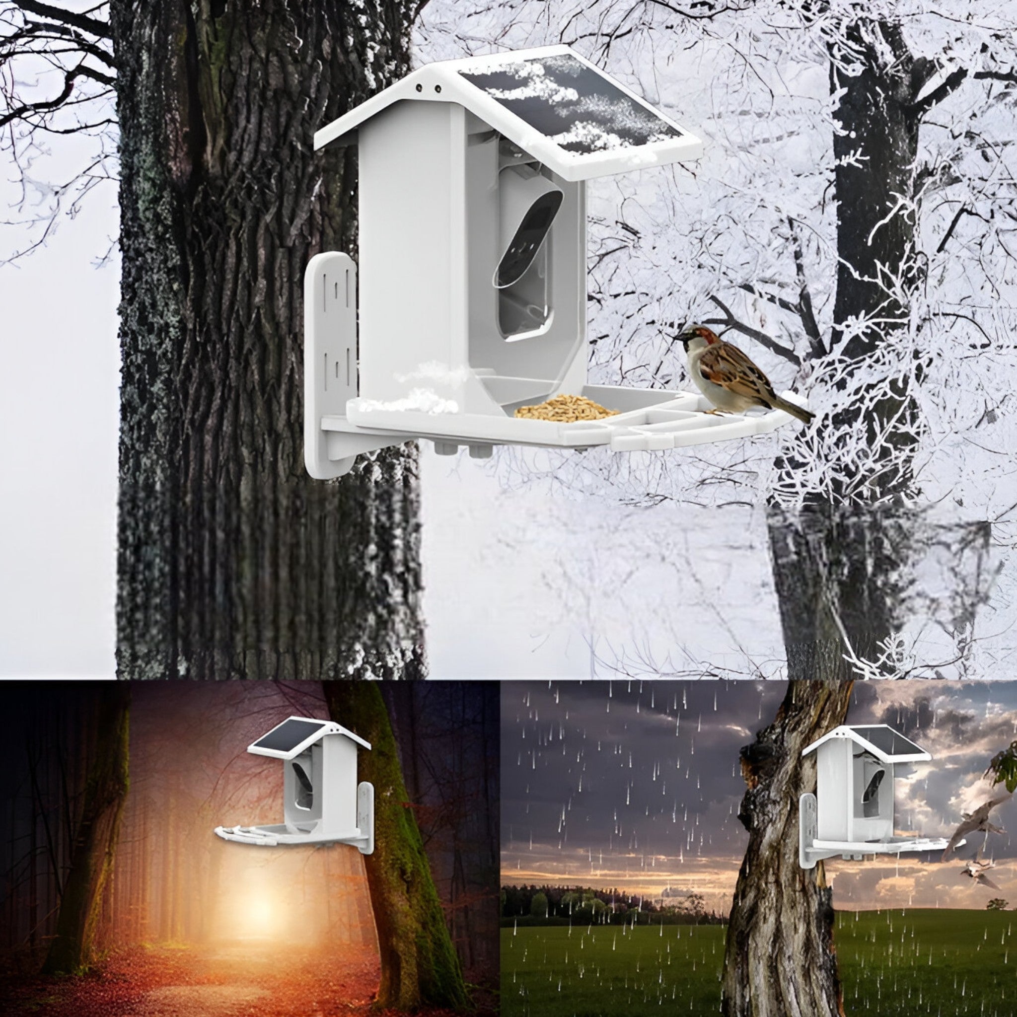 Bird Feeder Camera Smart AI Solar Powered 1080P HD Wildlife Garden Watching Identification Outdoor | Koossa