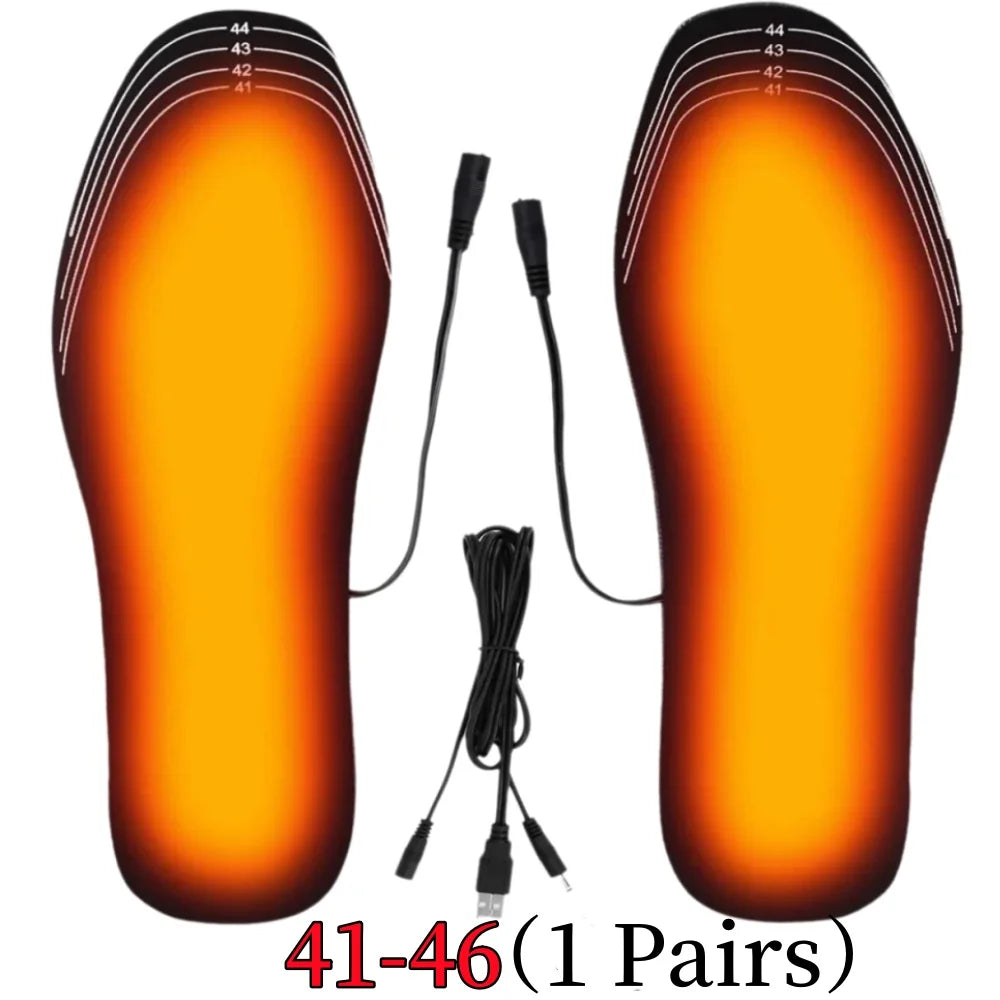 USB Powered Heated Insoles Trimable Carbon Fiber Foot Warmers for Winter Outdoor Activities Skiing Hiking | Lonoma