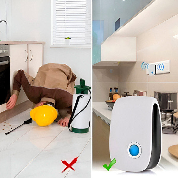 Répulsif Ultrasonique 100 m² Contre Rongeurs et Insectes Sans Chimie Protection Écologique Continue Maison | Koossa