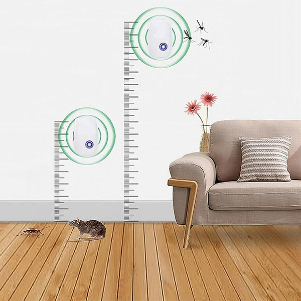 Répulsif Ultrasonique 100 m² Contre Rongeurs et Insectes Sans Chimie Protection Écologique Continue Maison | Koossa