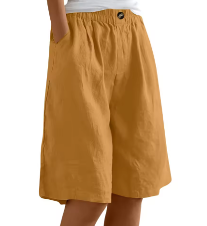 Relaxed Cotton Shorts in Thirteen Colours for Effortless Summer Days | Women's Casual Tailored Shorts | Koossa