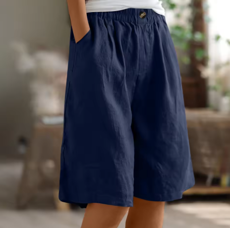 Relaxed Cotton Shorts in Thirteen Colours for Effortless Summer Days | Women's Casual Tailored Shorts | Koossa