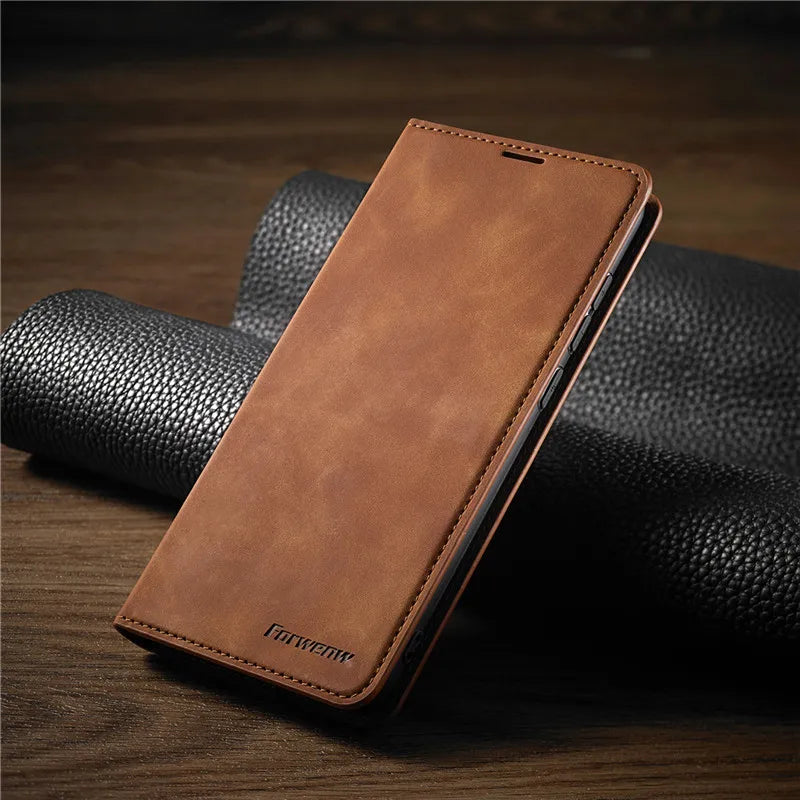 iPhone Leather Wallet Case with Magnetic Card Holder — Slim Folio Phone Case for Everyday Convenience | Koossa