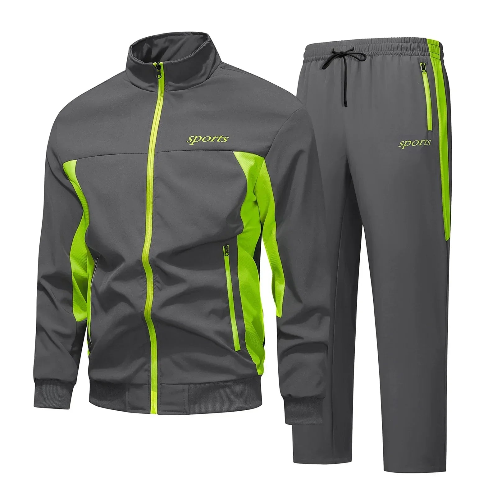 Men's Two-Piece Track Suit Set in Navy, Grey & Black – Coordinated Comfort for Active Days & Relaxed Weekends | Koossa