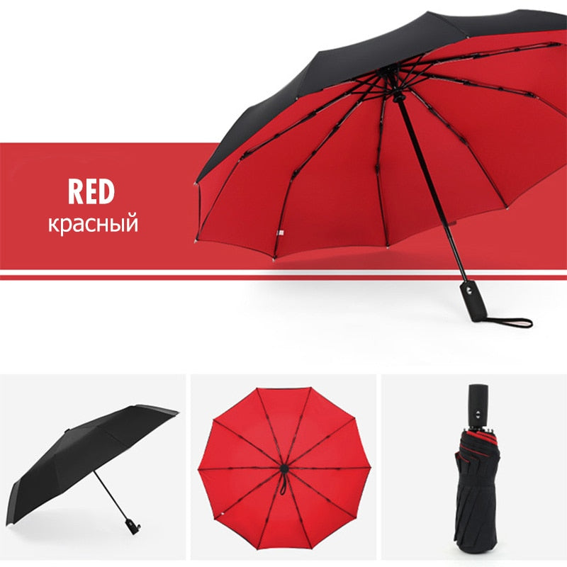 Windproof Inverted Umbrella with Auto-Open Button for Rain & Sun Protection – Reverse Close Design | Lonoma