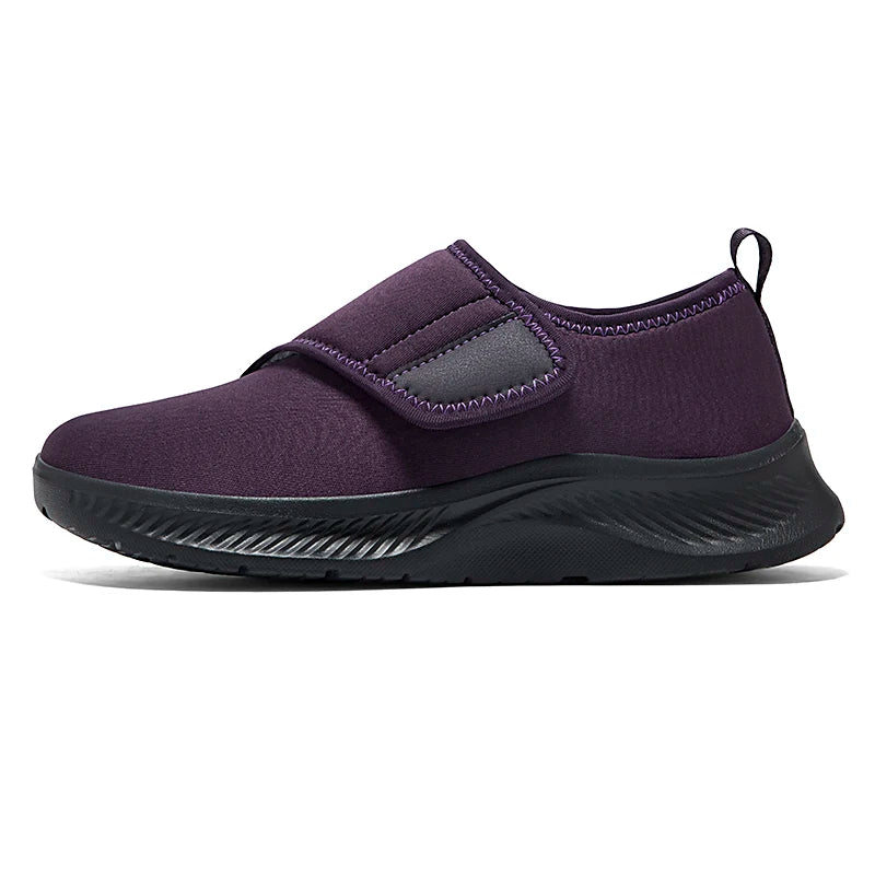 Adjustable Slip-On Shoes with Plush Lining for Sensitive Feet, Elderly Comfort Footwear for Bunions and Swelling | Lonoma