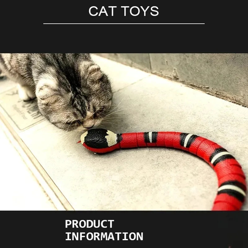 Motion-Activated Electronic Snake Cat Toy | USB Rechargeable Interactive Pet Toy for Cats & Dogs | Lonoma