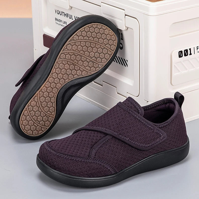 Adjustable Wide-Width Orthopedic Shoes for Swollen Feet Diabetic Bunion Relief Hook-and-Loop Sneakers for Men Women Seniors Extra Deep Toe | Lonoma