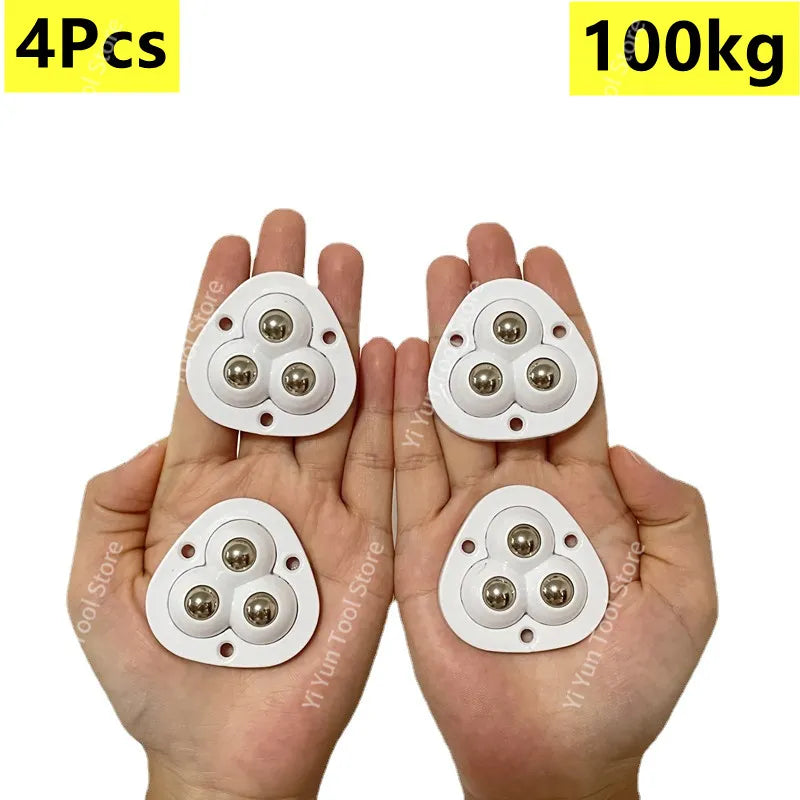 Roulettes adhésives pivotantes 360° pour meubles lourds armoires tables charge maximale 100 kg sans perçage | Koossa