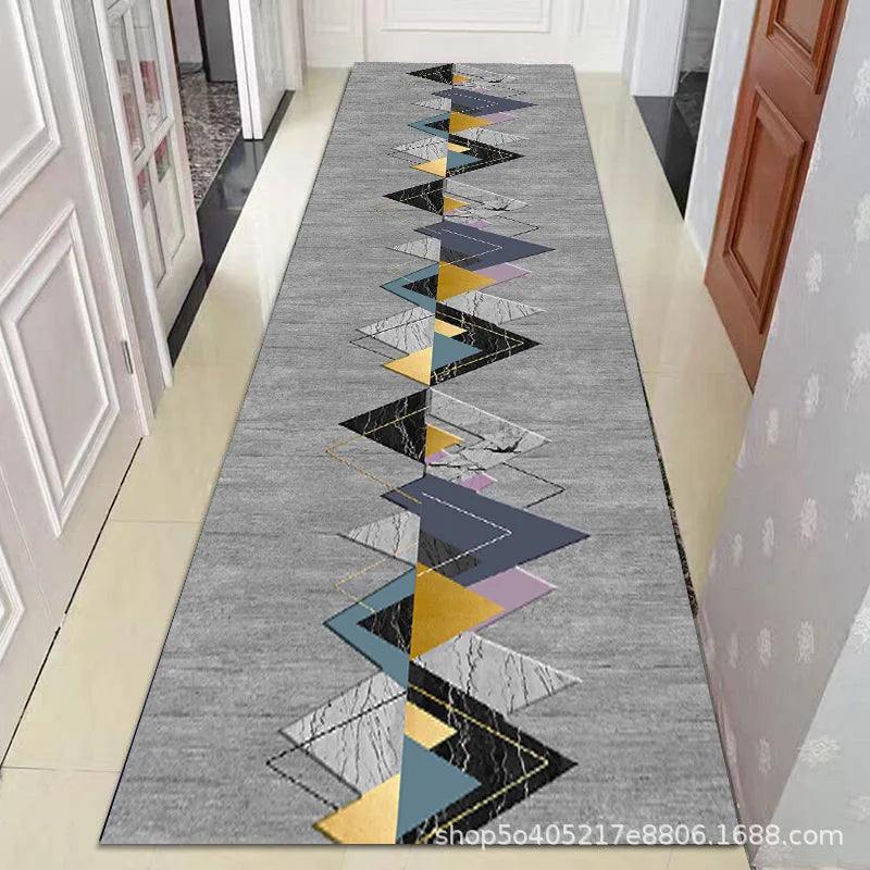 Moroccan Geometric Runner Rug Washable Non-Slip Hallway Carpet for Entryway Kitchen Corridor Long Area Rug Custom Lengths Available | Lonoma