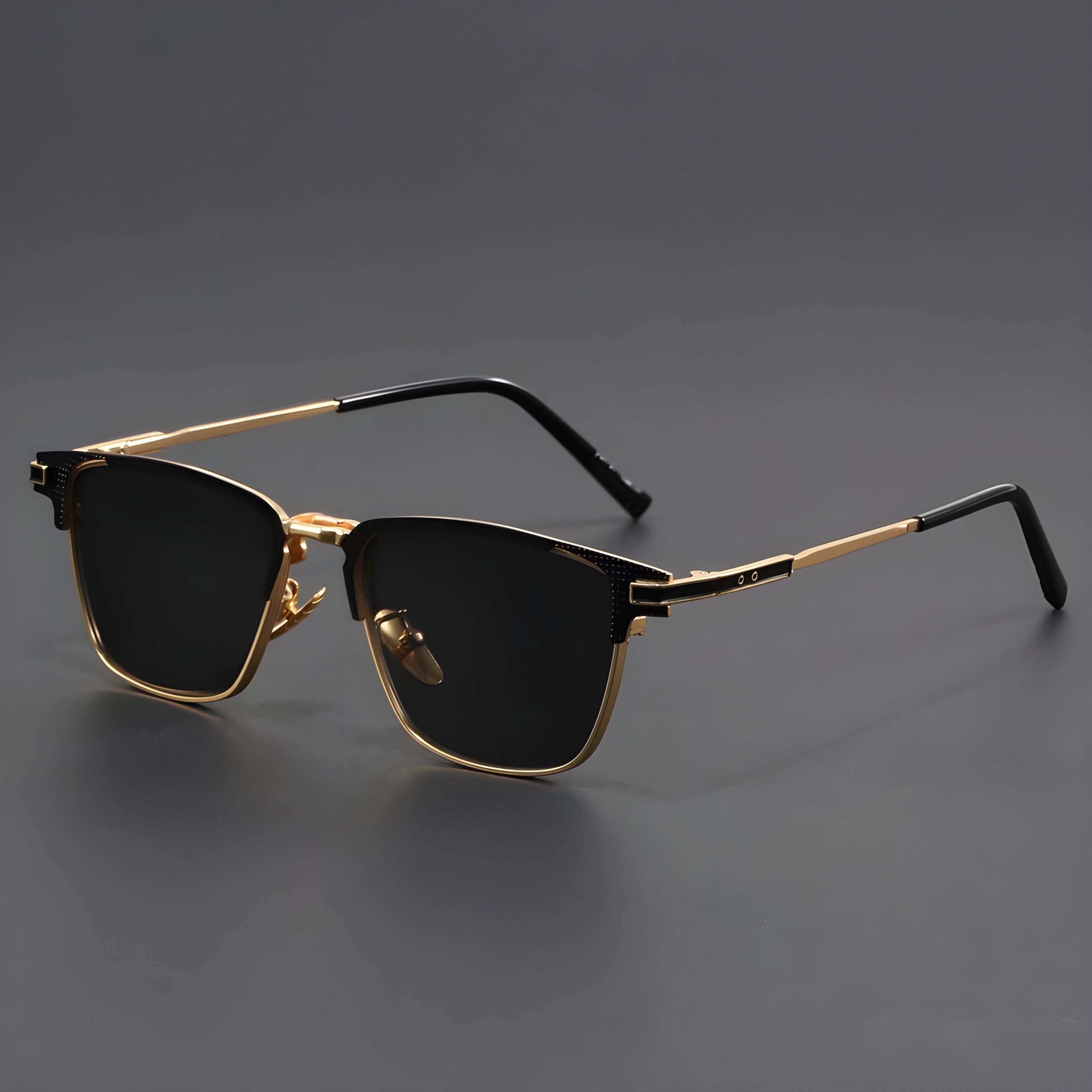 Half-Frame Sunglasses with Slim Bridge in Gold, Brown, Black & Navy | Vintage-Inspired Eye Protection | Koossa