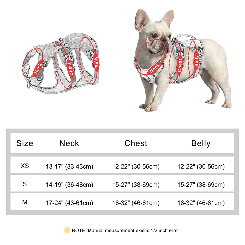 Dog Harness No-Pull Padded Reflective Adjustable XS-M Nylon Escape-Proof Handle Vest Small Medium Large Training Walking Control | Koossa
