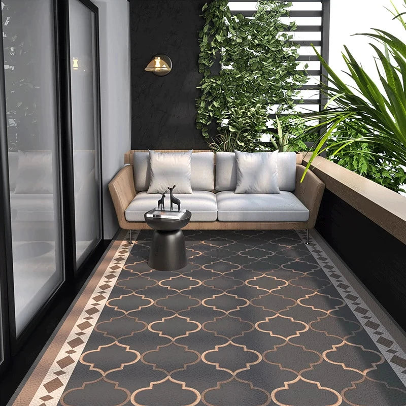 Waterproof PVC Floor Mat Non-Slip Kitchen Runner Oil-Resistant Indoor Outdoor Area Rug for Entryway Living Room Balcony | Lonoma