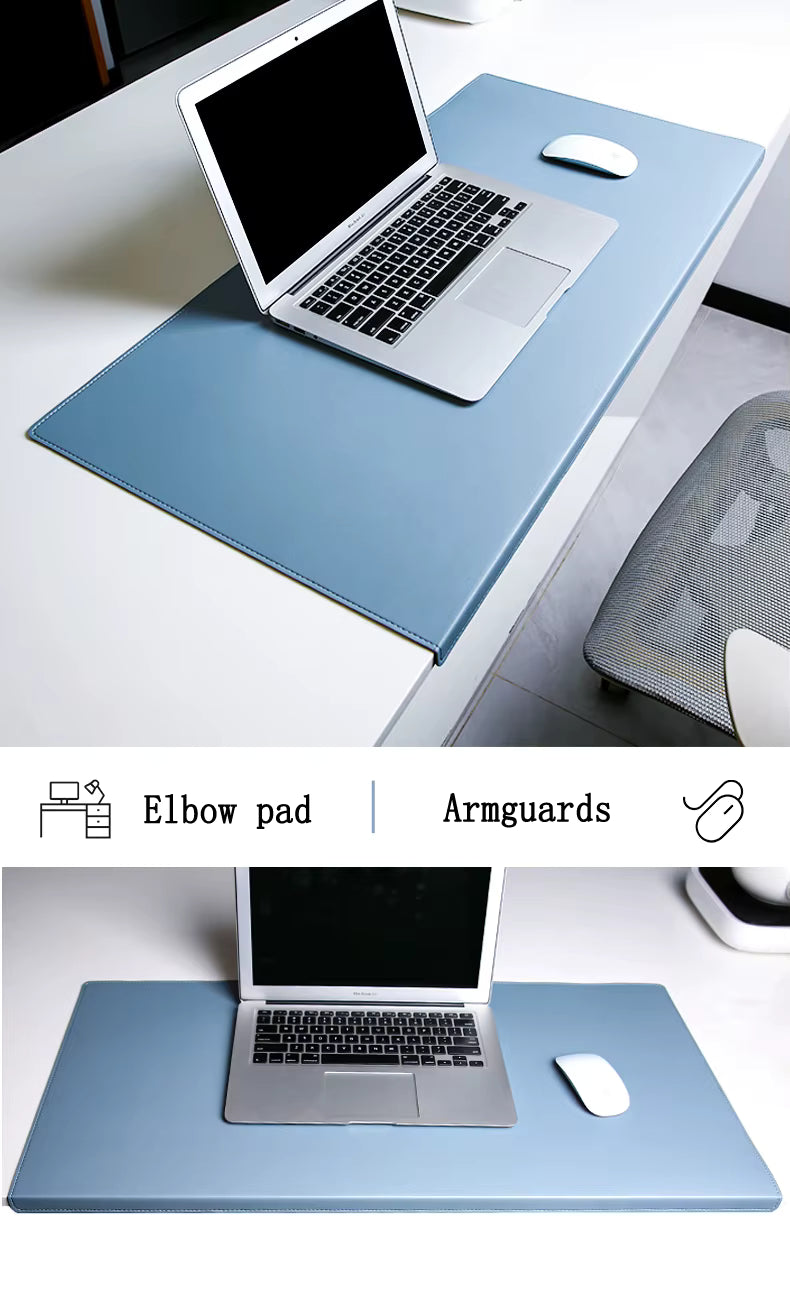 Desk Pad with Wrist Rest Cushion – Faux Leather Mouse Pad for Office Gaming Computer Workstation Non-Slip Base Waterproof | Lonoma
