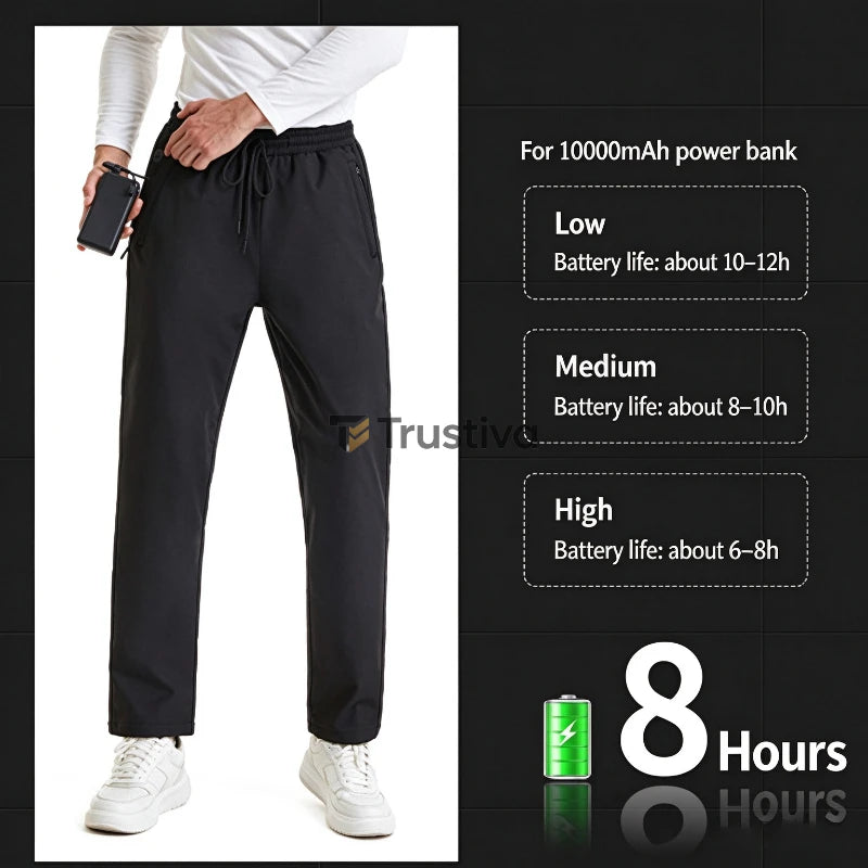 USB Heated Winter Pants 12-Zone Warming Cotton Thermal Trousers Unisex Cold Weather Gear for Men Women Outdoor Skiing Fishing Hiking | Lonoma