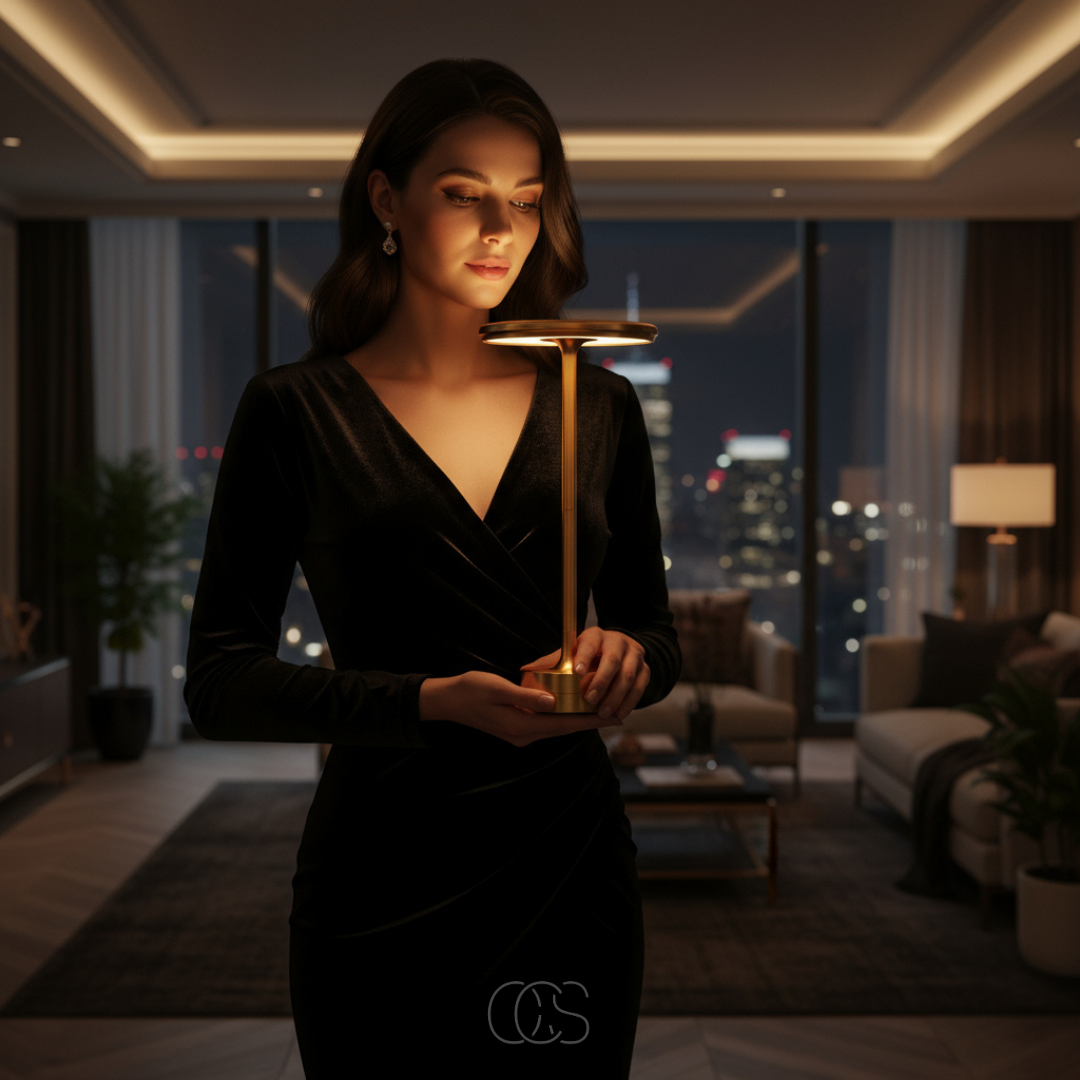 Lampe à poser sans fil LED tactile modulable trois températures de couleur ambiance intérieur extérieur | Koossa