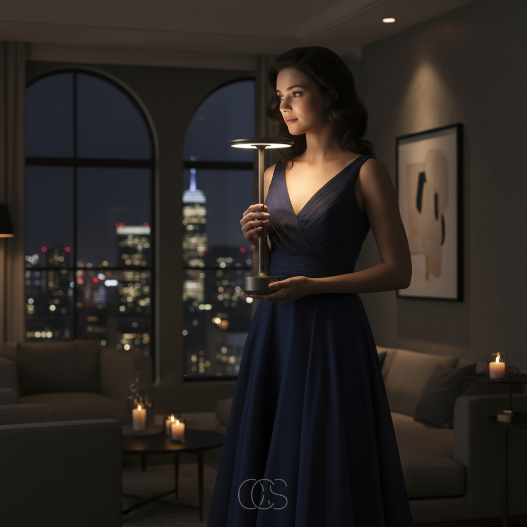 Lampe à poser sans fil LED tactile modulable trois températures de couleur ambiance intérieur extérieur | Koossa