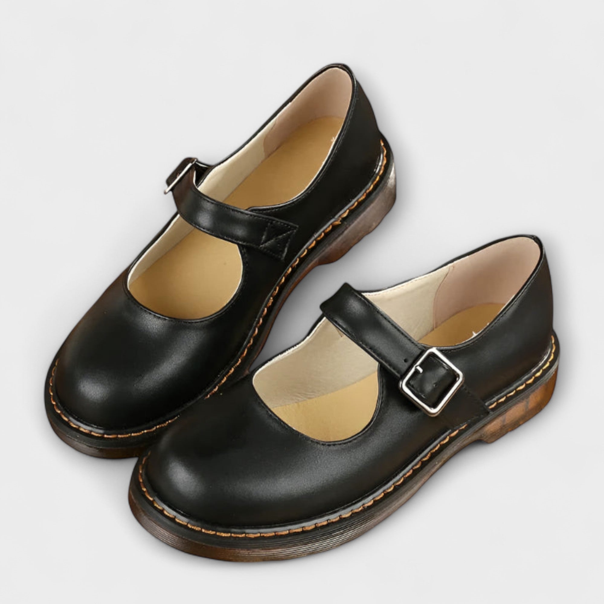 Women's Mary Jane Comfort Shoes with Adjustable Strap — Classic Low-Heel Footwear for Everyday Elegance | Koossa